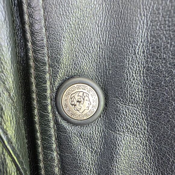 Sergio Vadducci Men's Black Leather Motorcycle Jacket Size Small Zip Snap - Picture 11 of 16